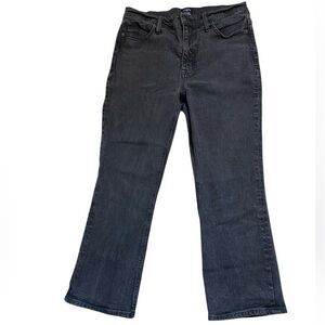 J. Crew Black Wash Mid Rise Crop Jeans